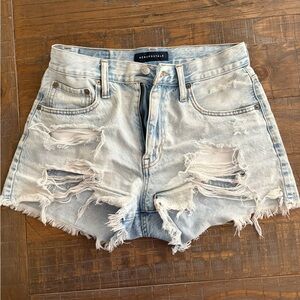 Aeropostale Light Blue Distressed Jean Shorts